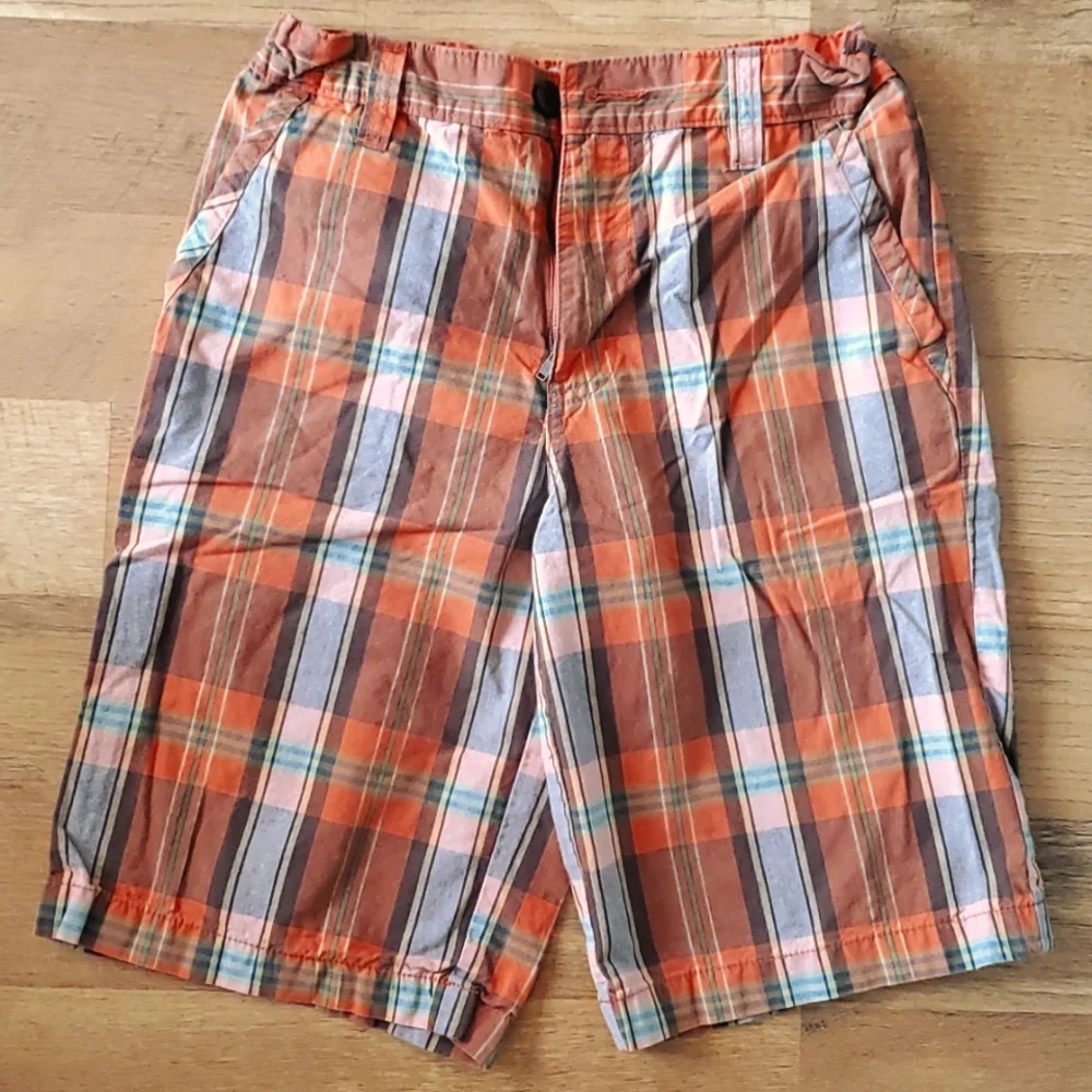 Old‎ Navy Orange Boys Plaid Shorts Size 12